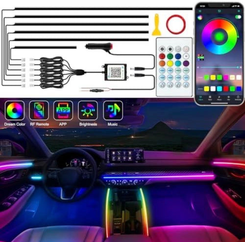 Car interior LED Light Kit (App controlled RGB)