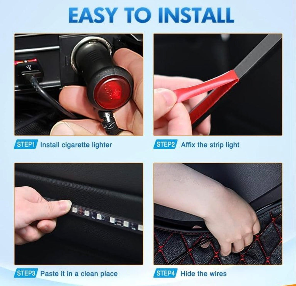 Car interior LED Light Kit (App controlled RGB)